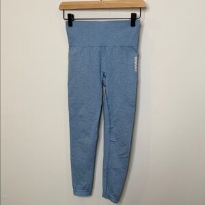 Gymshark Light Blue High-Waisted Leggings – Small